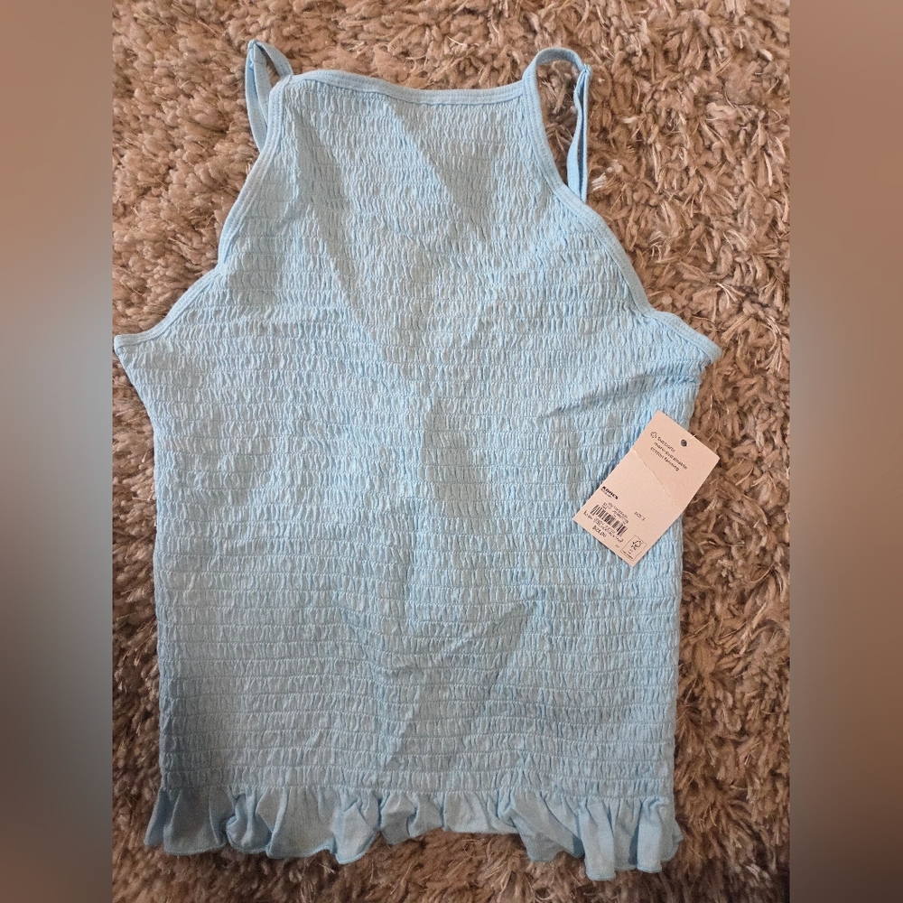 Kohl's Light Blue Textured Tank Top